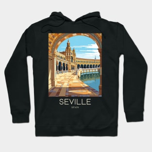 A Pop Art Travel Print of Seville - Spain Hoodie